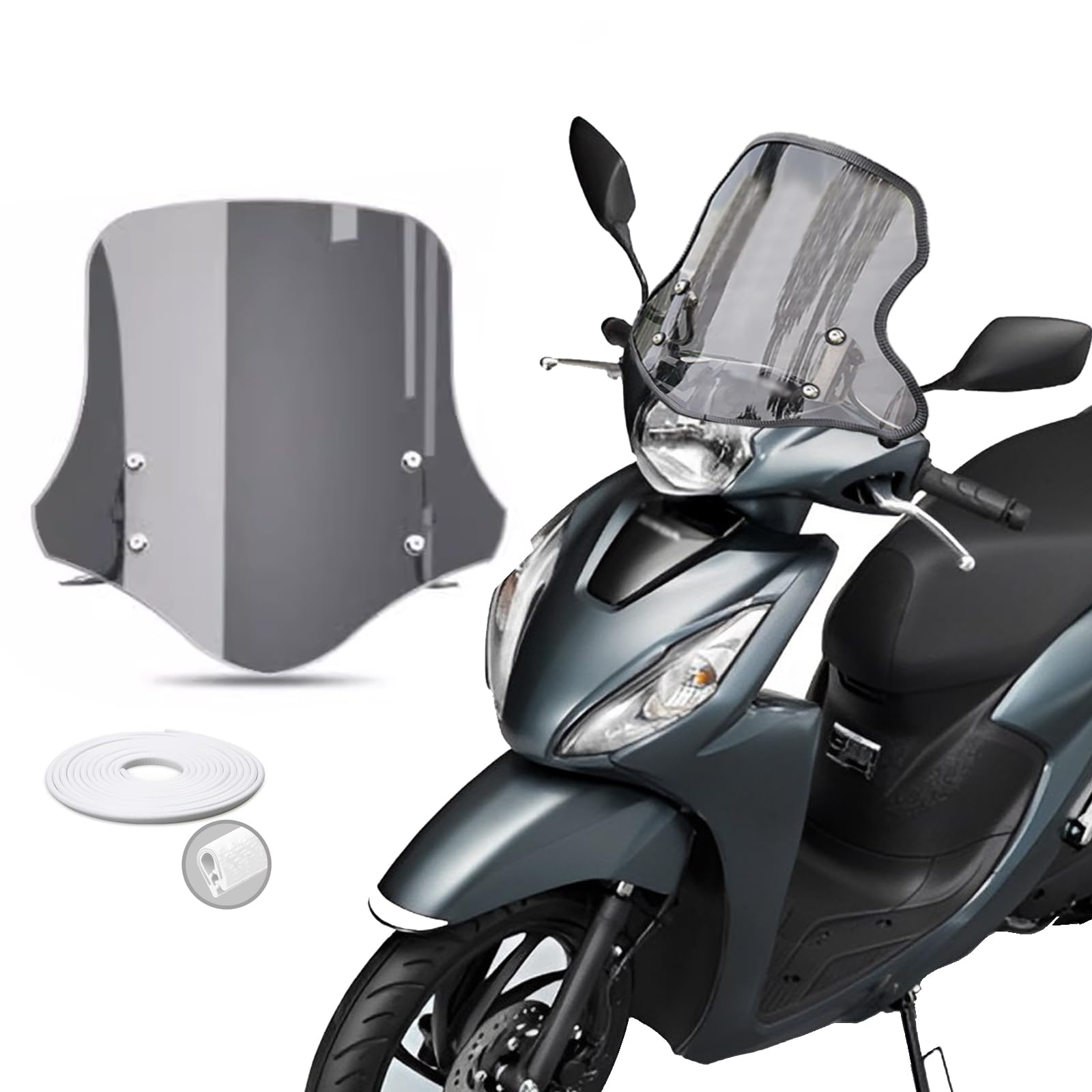 

MAORANG Для Dio 110 Dio110 2025 Мотоциклетные аксессуары Ветровое стекло Обтекатель Ветровое стекло Передний дефлектор ветрового стекла белый