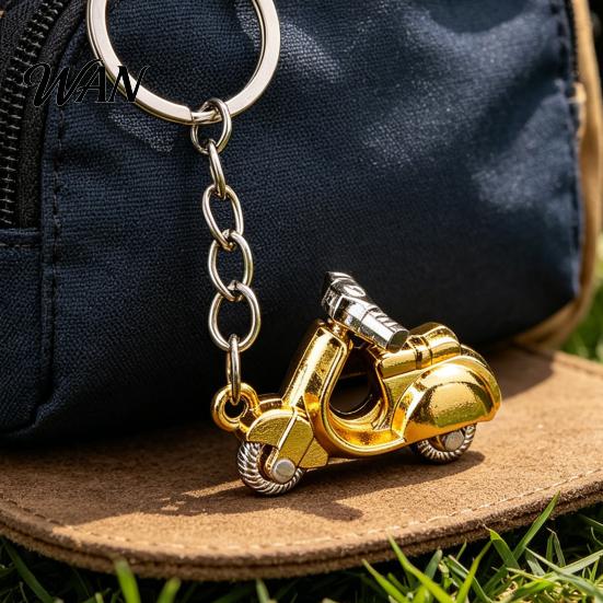 Durable Keychain Pendant Motorcycle Charm Zinc Alloy Key Chain with Retro Scooter Buckle Electric Donkey Design Holder