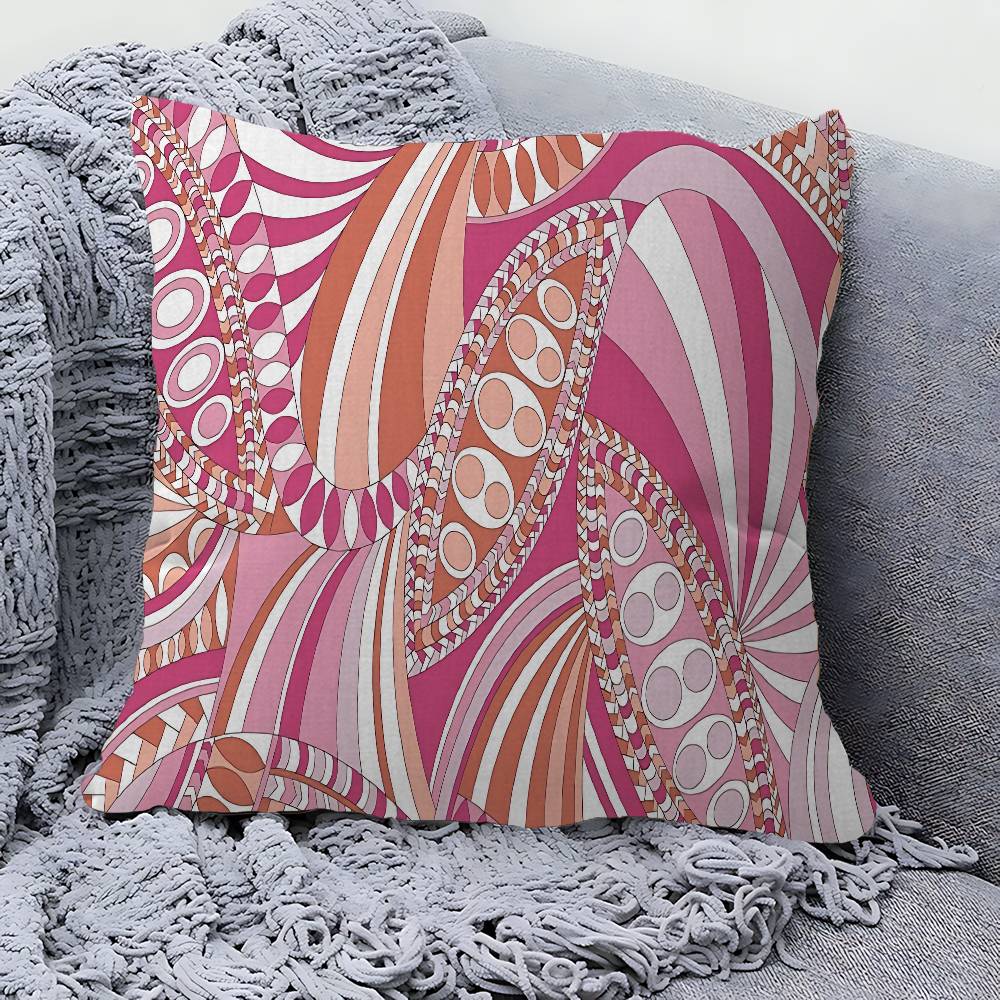 E-Emilios P-PucciS Logo 45*45cm Cushion Cover Pillow Cover Decor Pillowcase Home Pillowcase For Couch Pillow