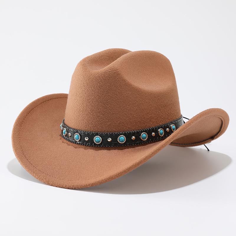 Hat Men's and Women's Wool Couple Top Hat Big Edge Straight Edge Jazz Hat Western Cowboy Hat