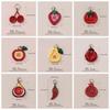 Drop Oil Craft Finish Enamel Mini Pendants 3D Vegetable Drop Oil Beads  Keychain Ornament Decor