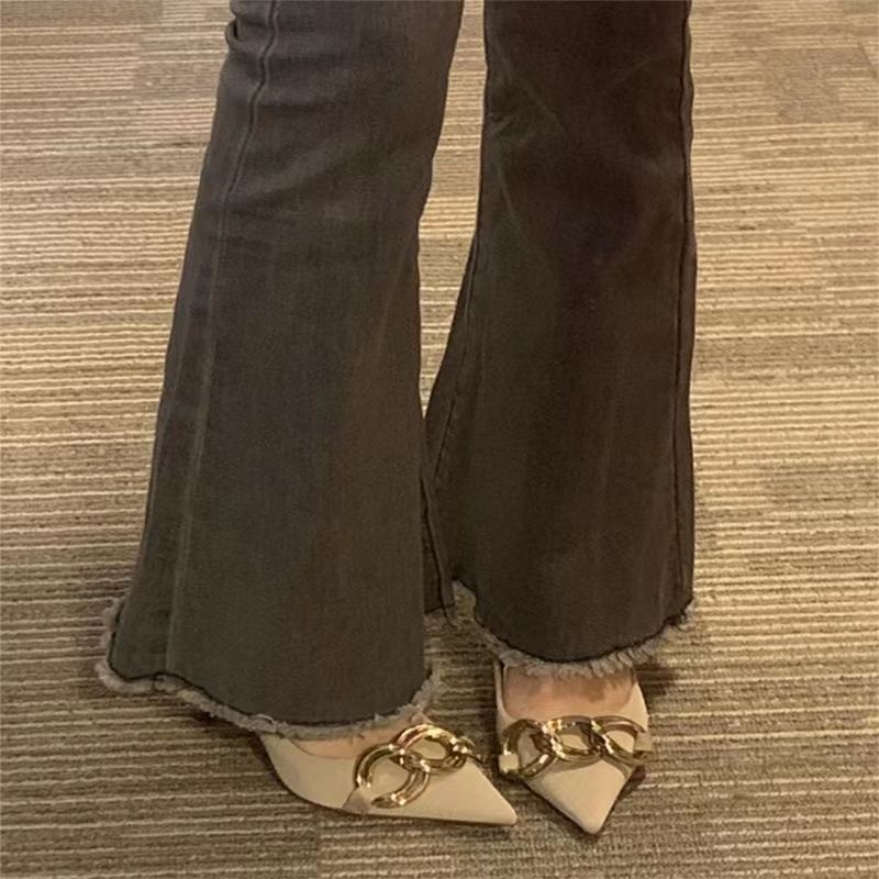 High Heels Women's Shoes Spring and Autumn Stilito Pointed Toe Ladies Pumps Korean Style Quick Delivery Elegant Dress Footwear