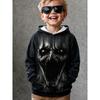 2026 Halloween Boys' 3D Graphic Skull Hoodie Pullover Long Sleeve Spring Sports Fashion Streetwear Kids 4-7 Years Hooded Casual