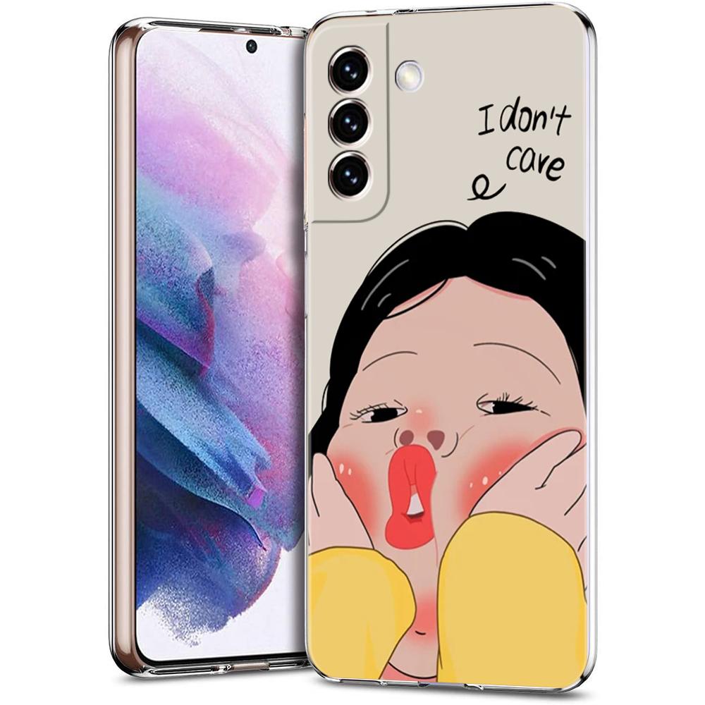 Cartoon Funny Boy Girl Couple Phone Case For Samsung Galaxy S24 Ultra S23 FE S22 S20 S21 5G S10 S9 Plus S10E S8 Soft Clear Cover