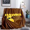 Hawks Teamgeist Decke Leichte Flanell Bettdecke Perfekt für Reisen, Camping, Wohnzimmer, Büros, Sofas, Fan Weihnachtsgeschenk