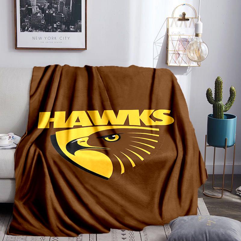 Hawks Teamgeist Decke Leichte Flanell Bettdecke Perfekt für Reisen, Camping, Wohnzimmer, Büros, Sofas, Fan Weihnachtsgeschenk