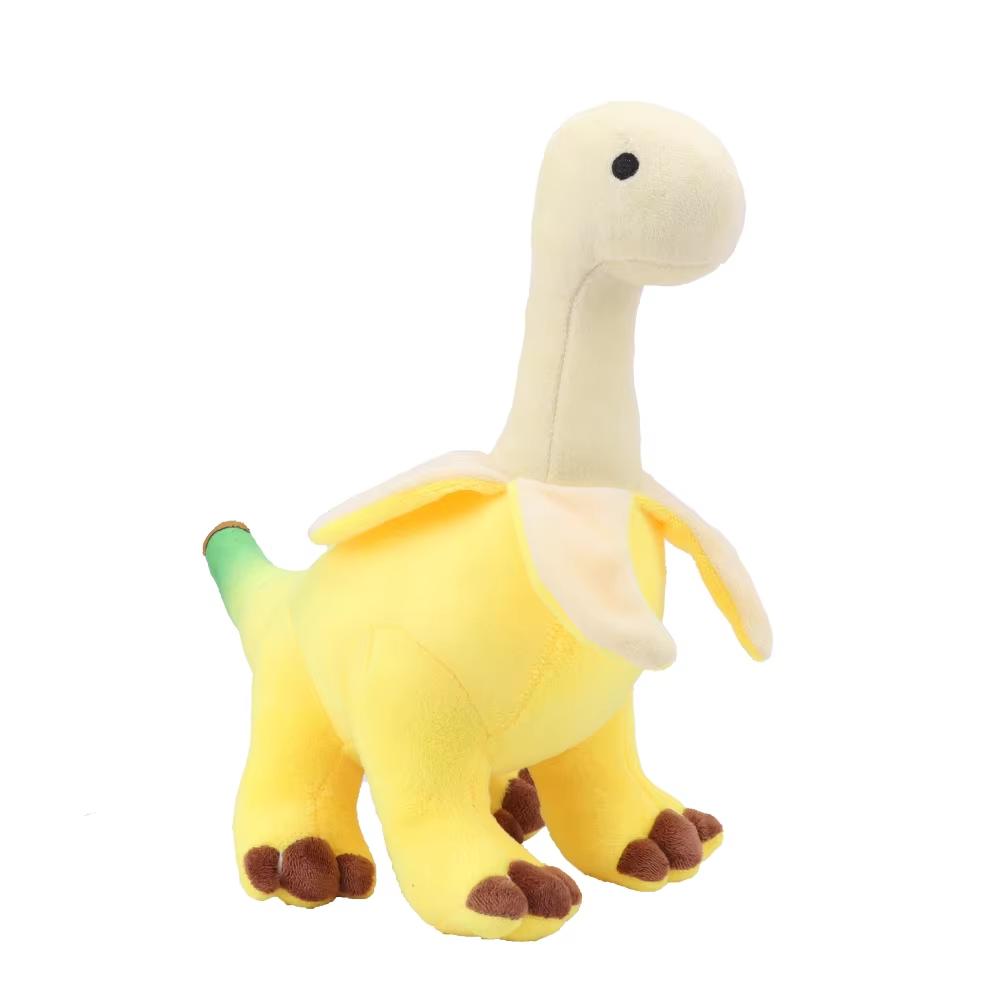 28CM Adorable Peeled Banana Brontosaurus Plush Playthings Gentle Stuffed Dragon Animals Present Designed for Children Birth Date Present Home Decor
