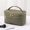 Woven Texture Multifunctional Waterproof Tote: Large-Capacity Handbag & Makeup Bag for Travel