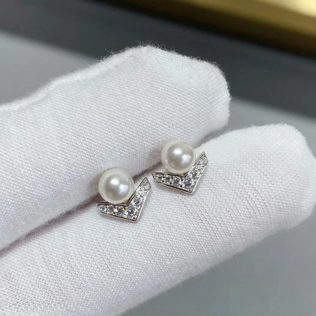 Musla Hot Sale Vintage Earrings Luxury Jewelry for Women Pearl Designer Eardrop Diamond Fashion Lady Party Stud Earrings
