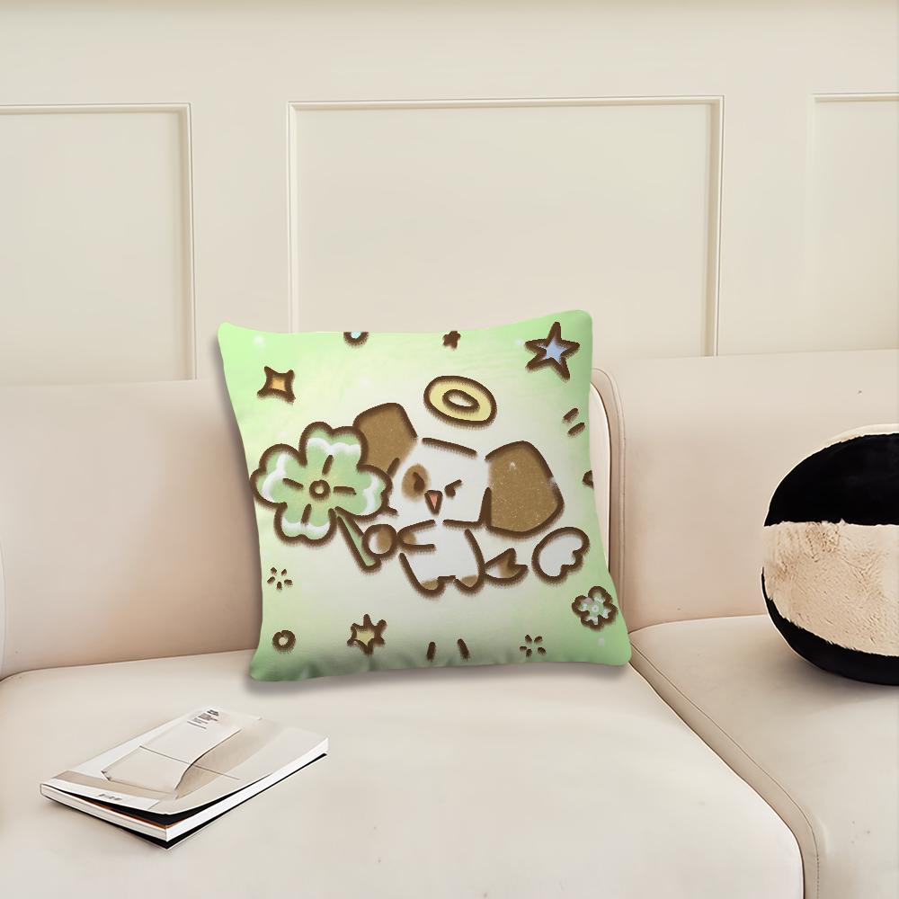 Cartoon Dog cute Lucky cushion cover Pillow Cover Decoration Room Home Sofa living Office Car Nordic Simplicity