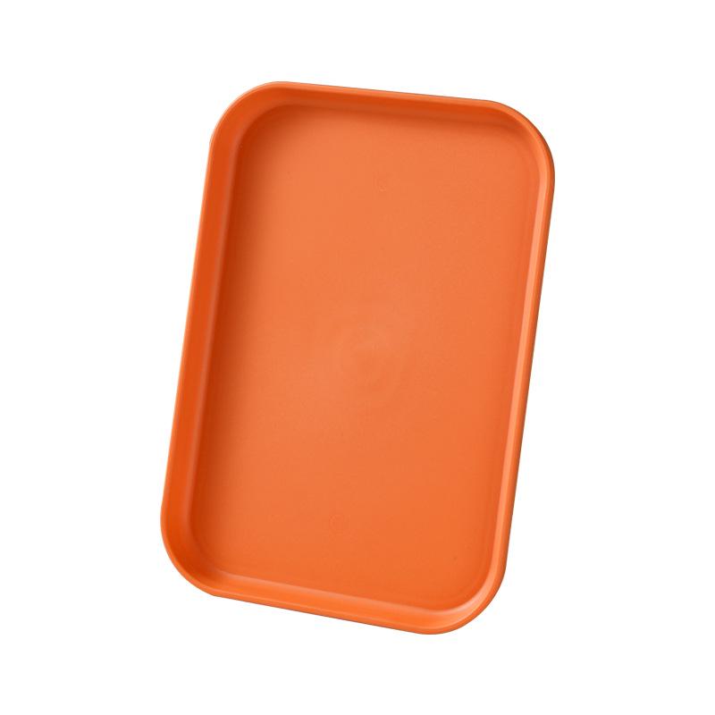 Rectangular Plastic Tea and Snack Tray for Home, Hotel, or Restaurant Use