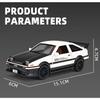1/32 Toyota Initial D AE86 Drift Function Alloy Car Diecasts & Toy Vehicles Metal Toy Car Model Sound and Light Collection Kids Toy