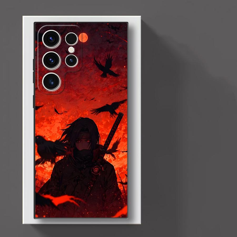 

Black Soft Phone Cover Case for Samsung Galaxy S23 Ultra S24 Plus S25 Edge S21 FE S20 Handsome Red Uchiha Itachi Galaxy S20 FE