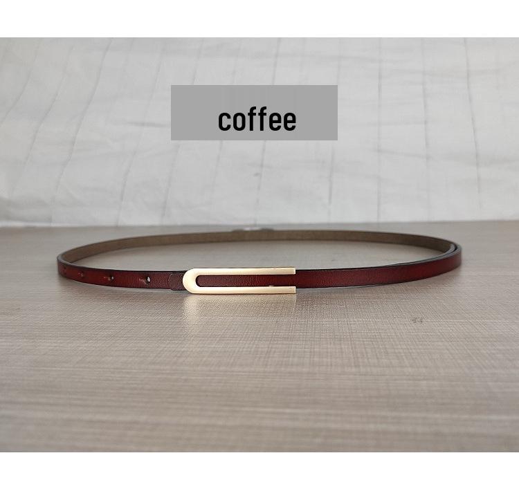 

Элегантный тонкий женский ремень из натуральной кожи - Универсальный для платьев и юбок 105 cm