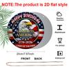 2D Flat, 1pc Round Happy Birthday America Aluminum Hanging Sign, "God Bless America" Bald Eagle 1776-2026 Design, Retro Distressed Patriotic Metal