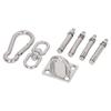 7pcs Sunshade Hardware Kit Stainless Steel Waterproof Sun Shade Sail Fixing Hook Accessories for Garden
