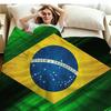 Bandeira Brasileira Print Flannel Blanket High Quality Warm Comfortable Cover for All Seasons Perfect for Gifts Home Decor