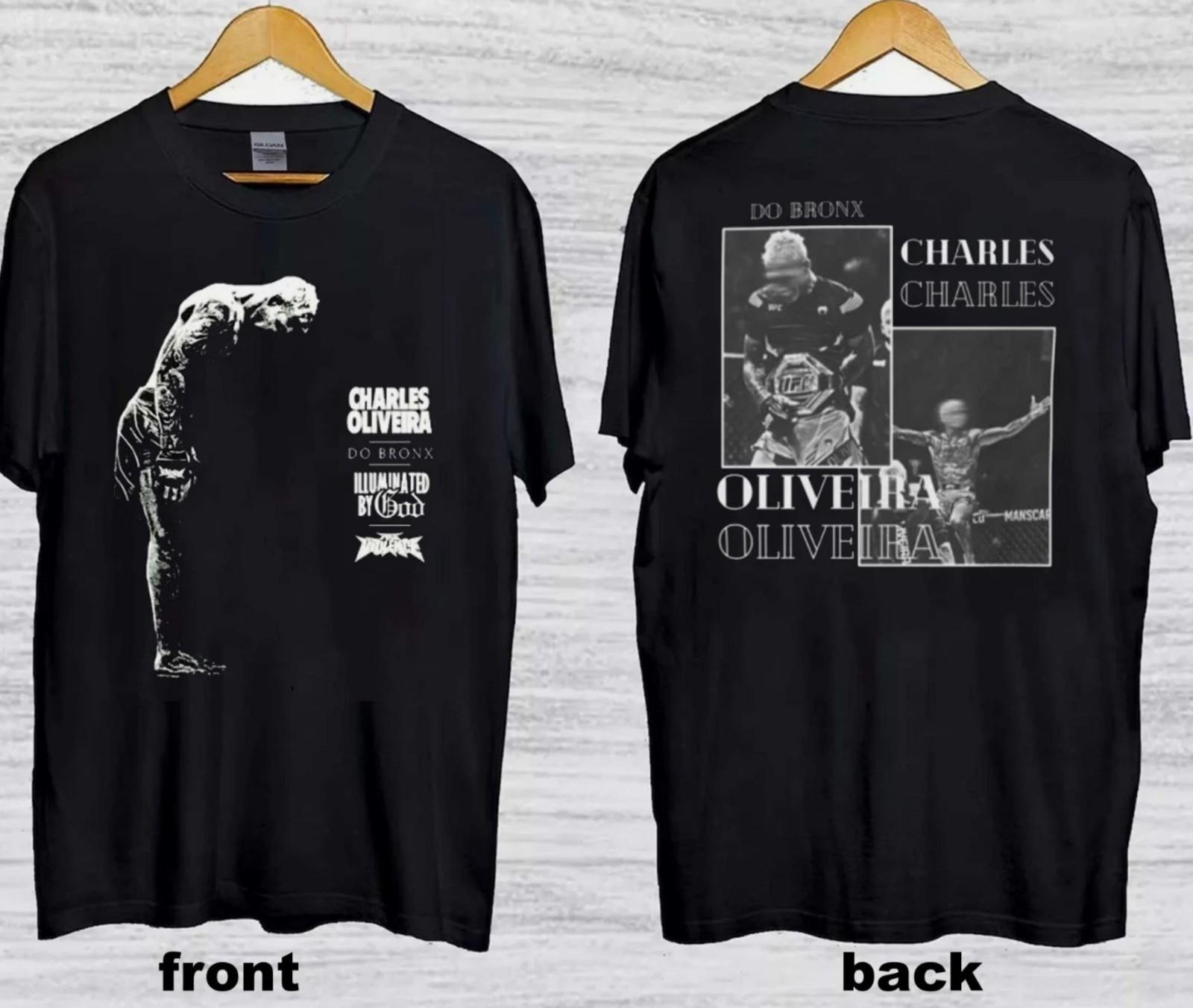 Футболка Charles Oliveira Do Bronx, подарок фанату 2 стороны S