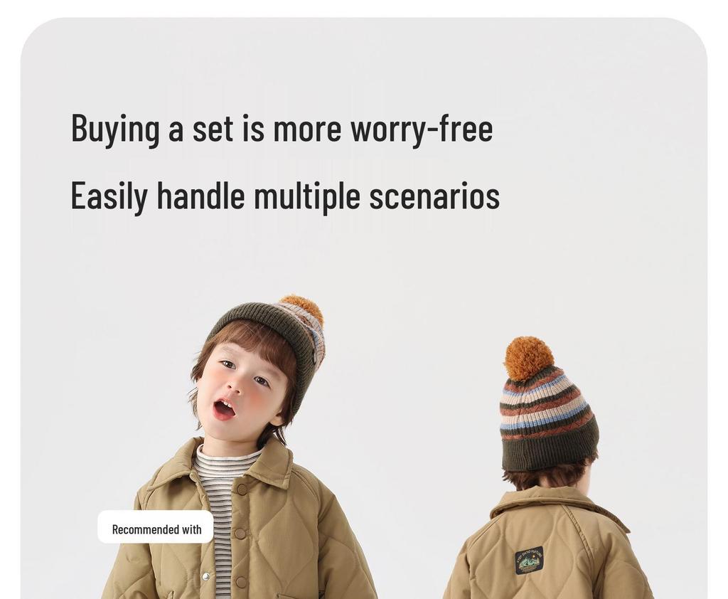 European Boys' Quilted Cotton Jacket – Winter 2025 Children & Toddler Wear