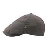 Cotton and linen solid color six-piece cloth splicing men's cap retro W copper buckle beret women's simple sun hat