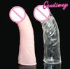Male Extender Delay Condoms Penis Extension Sleeve Reusable for Men, Realistic Penis Shape Sleeve Bold Cock Ring Adult Sex Toys