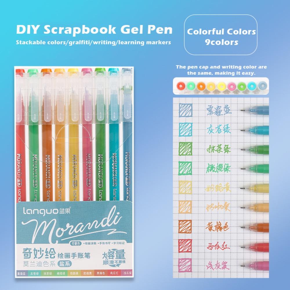 9pcs Art Painting Graffiti Art Markers Large Capacity Highlighter Pen Color Gel Pen  Gift