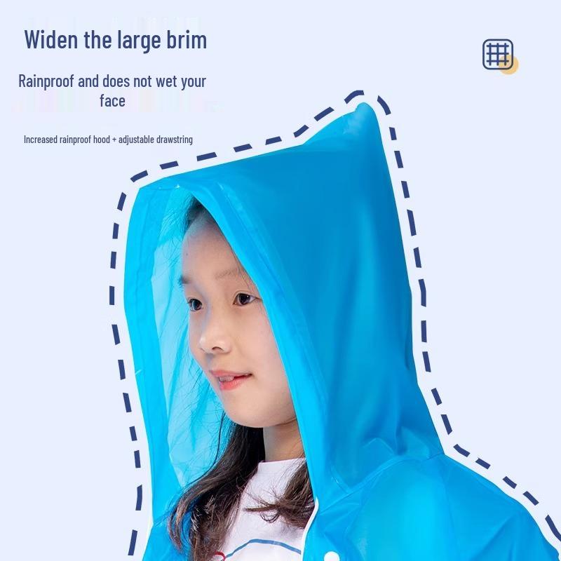 Capa de Chuva Descartável para Crianças e Adultos para Uso Escolar e ao Ar Livre - Macacão com Capuz, Leve para Meninos e Meninas