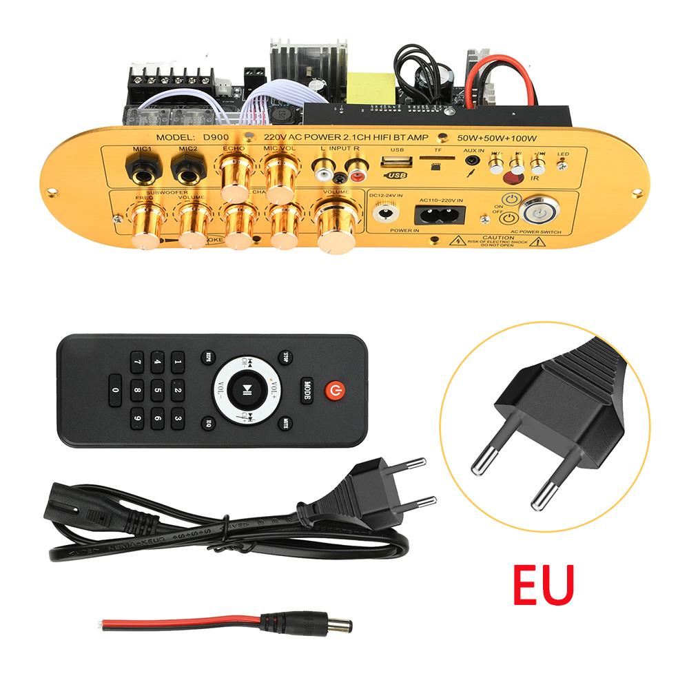 D900 Bluetooth 5.0 Amplifier Board 50W+50W+100W 2.1 Channel HiFi Subwoofer Audio AMP for Outdoors Car Home Karaoke DIY Speakers