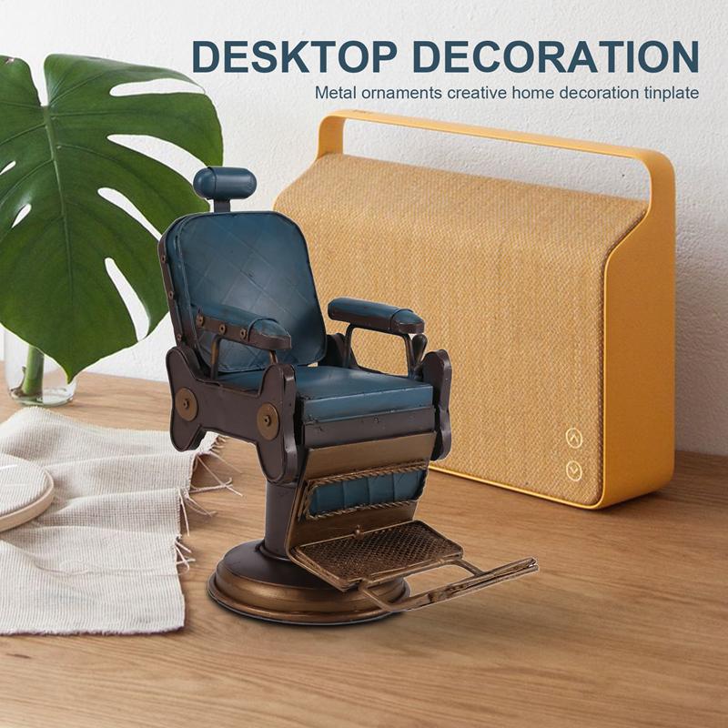 Iron Model Decorations Creative Crafts Barber Chair Micro-Metal Decoration Creative Home Furnishings Tinplate