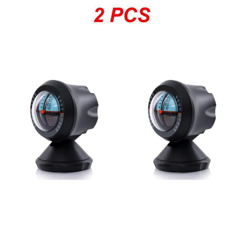 1~8PCS Car Compass Inclinometer Angle Vehicle Declinometer Gradient Auto Slope Meter Level High-Precision Gauge Accessory