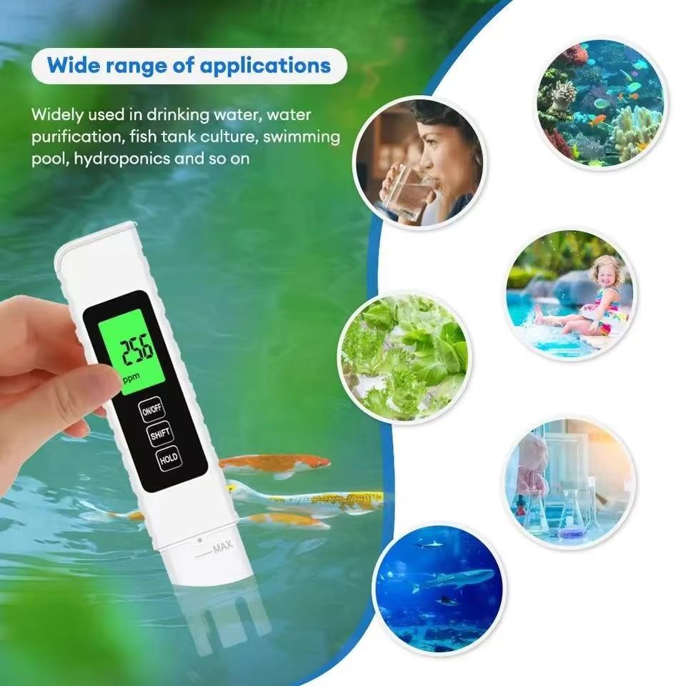 2026 New High Precision Digital PH Pen Backlight TDS EC Detection for Water Quality 1-Year Warranty