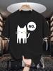 Unisexs Summer Fashion Cat Print Casual TShirt 100 Cotton Trendy Loose Short Sleeve HighQuality Versatile Top