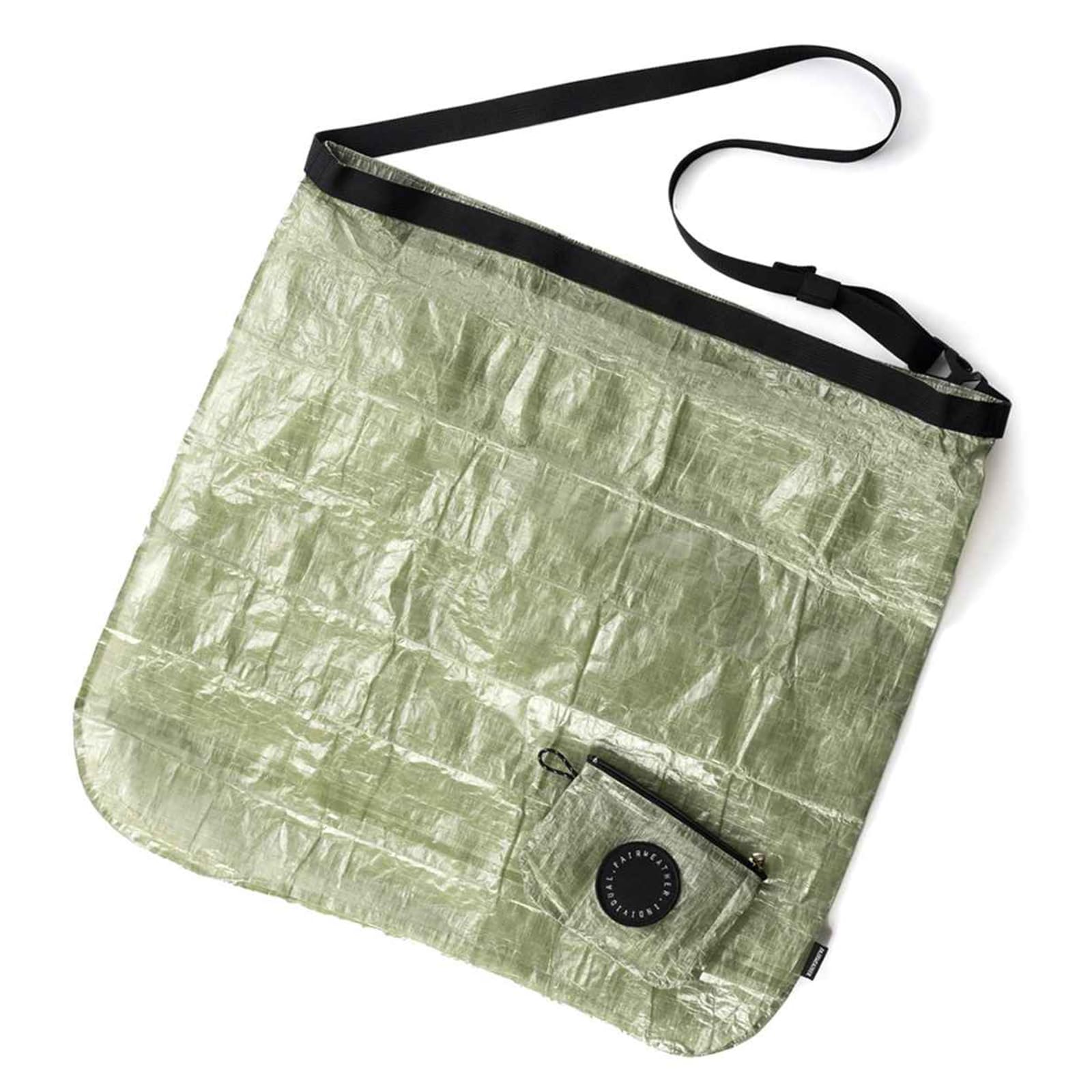 

[Fairweather] Packable Sacoche - Highly Durable, Lightweight, Foldable, Bicycle Shoulder Bag, Compact Shopping Bag (Olive/Dyneema)