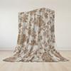 Coperta in Flanella Peonia Beige Calda Morbida Halloween Natale Divano Caldo Accogliente Decorativa Decorazione Regalo per Tutte le Stagioni