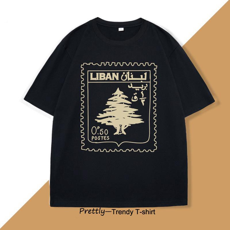 

Lebanon Vintage Tshirt Support Lebanese Flag Printed T-shirt Men Women Cotton Short Sleeve Men s Clothes Graphic T Shirts - M... 5XL різнокольоровий