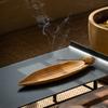 Japanese Style Bamboo Lotus Incense Holder Home Zen Aroma Stick Burner