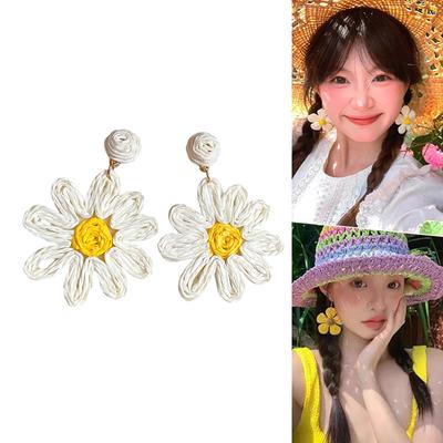 Geometric Flower Earrings Beach Bohemian Styles Drop Earrings Comfortable Wear for Trendy Fashion Lovers Daily Use
