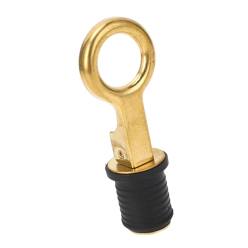 2Pcs Screw Type Compression Drain Plug Excellent Sealing Oxidation Resistant Rubber Brass Boat Drain Plug for Marine Yacht