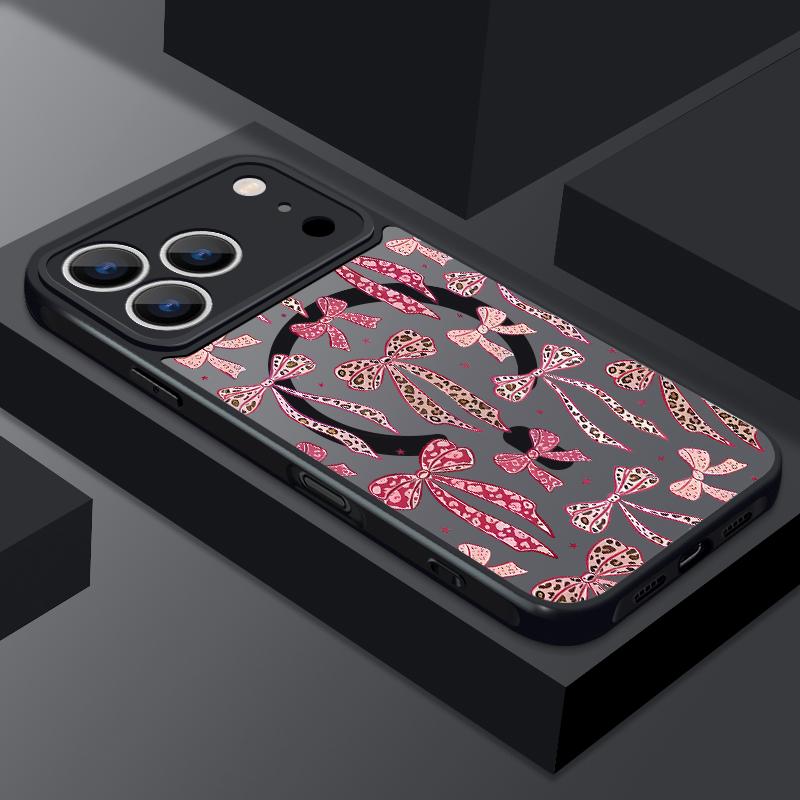 Colorful Bowknots Pattern Case For iPhone 17 Pro Max Funda iPhone 16 15 14 13 Pro Max Rugged Bumper Magnetic For Magsafe Shockproof Cover