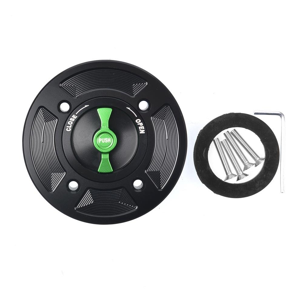 

CNC Fuel Tank Cap Cover for Kawasaki Z650 Z900 2017-2019 Z400 2019-2020 Ninja 650 2017-2019 NINA400 2018-2020 Black Green