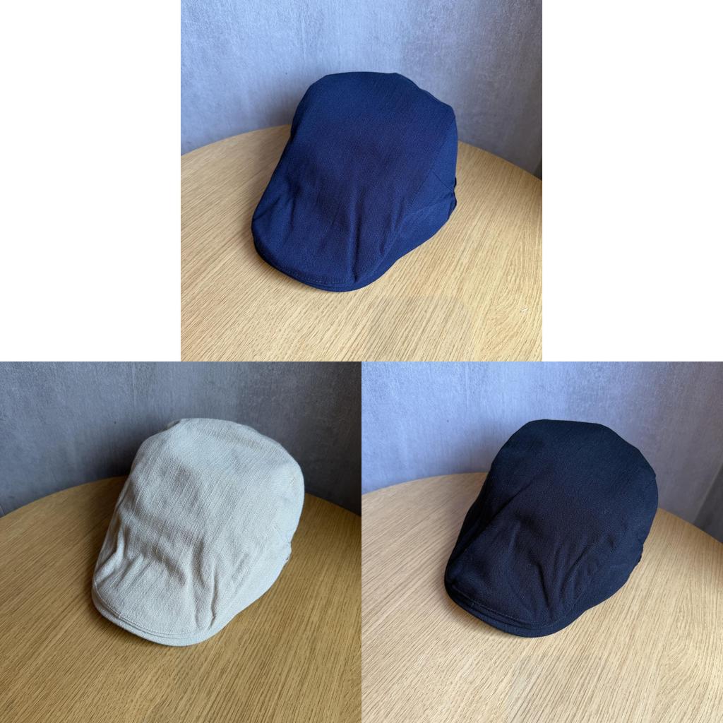 Pure Color Newsboy Cap For Men Women Summer Sun Protection Vintage Style Polyester