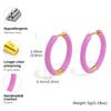 Multi-colored Stainless Steel Hoop Earrings,Elegant Geometric Earrings for Women,Female Jewelry Party Gifts