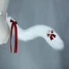 A Handmade Original Cosplay Design Plush Accessories Animal Ears Hair Accessories White Fox Fox Ears Headdress