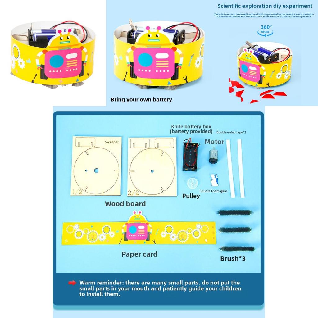 Wooden Sweeping Robot Hand Assembled Children Puzzle Toy Set For Physics Experiments Home Learning