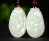 Xinjiang Hotan Jade Tai Chi Dragon and Phoenix Pendant with Certificate – Auspicious Jade Pair