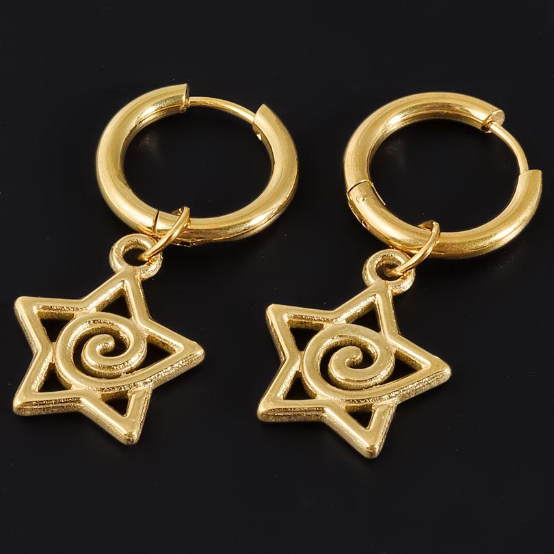 High Quality Metal Flower Birds Star Pendant Earring Stainless Steel Earrings For Women Men Accessories No Fade Ear Jewelry Gift