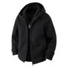 Men's Winter Thick Wool Hooded Zipper Jacket