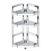 Stainless Steel Corner Kitchen Organizer Rack With Spice Holder Knife Slot No-Drill Multi-Functional Storage Shelf