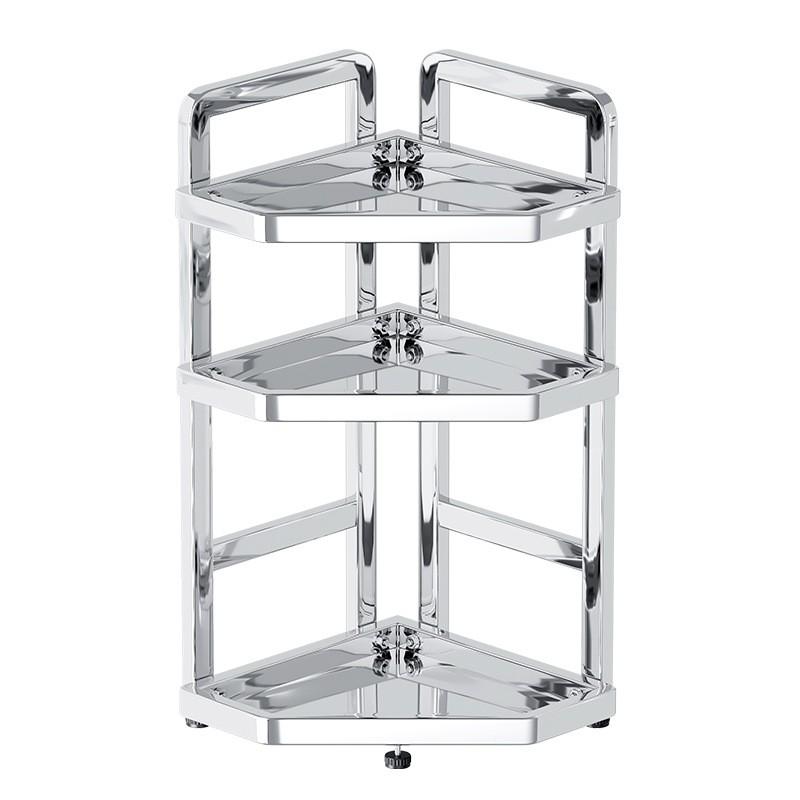 Stainless Steel Corner Kitchen Organizer Rack With Spice Holder Knife Slot No-Drill Multi-Functional Storage Shelf