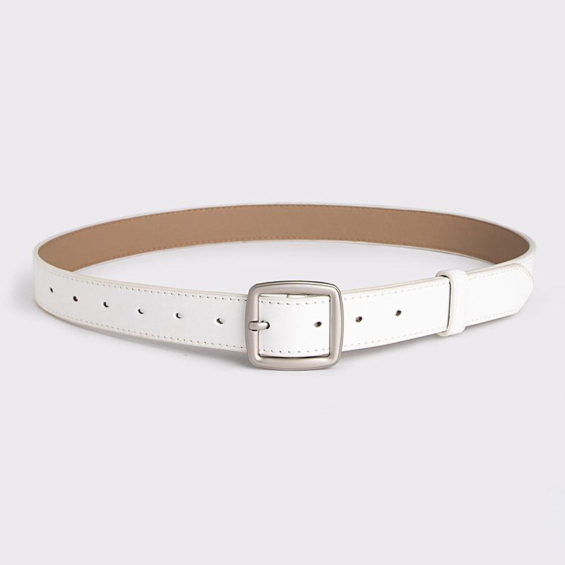 Basic Women's Belt, Fashionable Commuter Pin Buckle Belt, Simple and Versatile PU Imitation Leather Belt, Women's Belt
